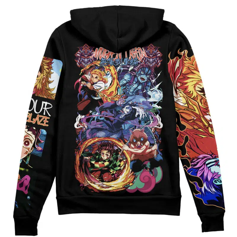 Mugen Train Arc Demon Slayer Streetwear Zip Hoodie Jacket