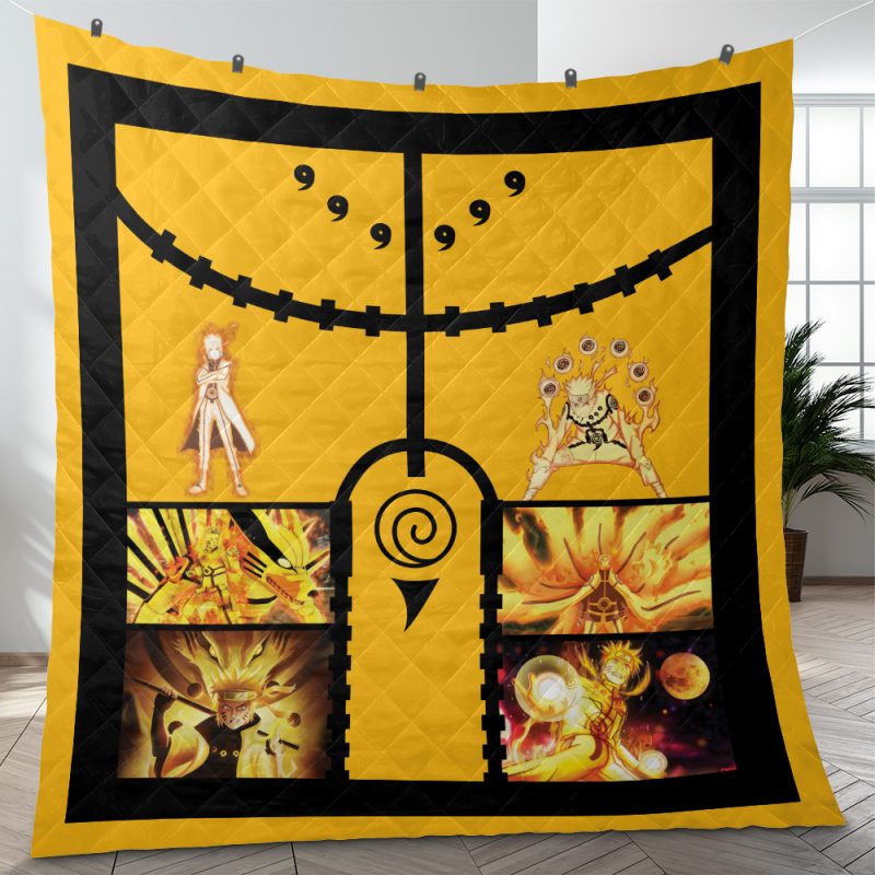 Nine-Tail Chakra Mode Naruto Quilt Blanket