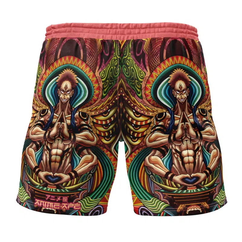 Trippy Ryomen Sukuna Jujutsu Kaisen Gym Shorts - Image 2