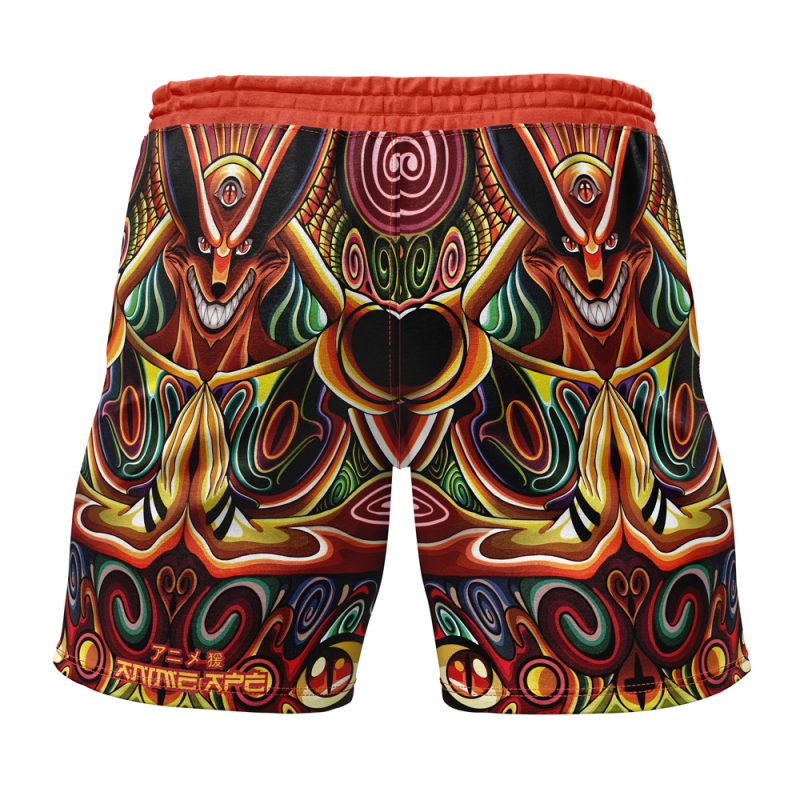 Trippy Uzumaki Shippuden Baryon Mode Boruto Gym Shorts - Image 2