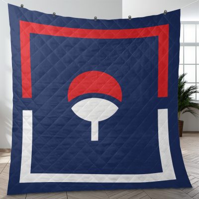 Uchiha Symbol Naruto Quilt Blanket