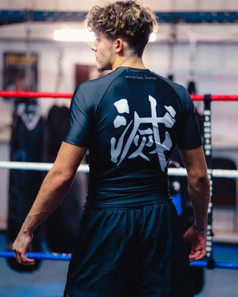 Hashira Demon Slayer Short Sleeve Rash Guard Compression Shirt