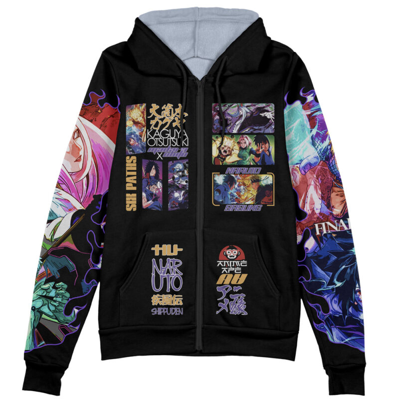 4th Great Shinobi War Shippuden Streetwear Zip Hoodie Jacket - Image 2