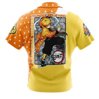 Agatsuma Zenitsu Demon Slayer Button Up Hawaiian Shirt