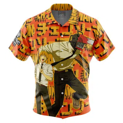 Denji Chainsaw Man Button Up Hawaiian Shirt