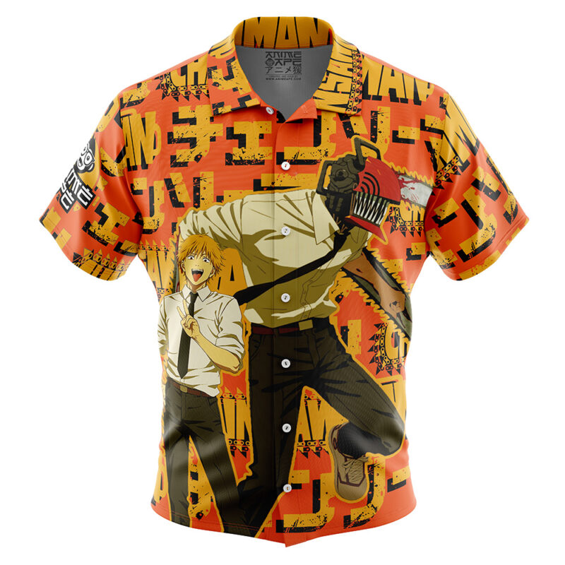 Denji Chainsaw Man Button Up Hawaiian Shirt