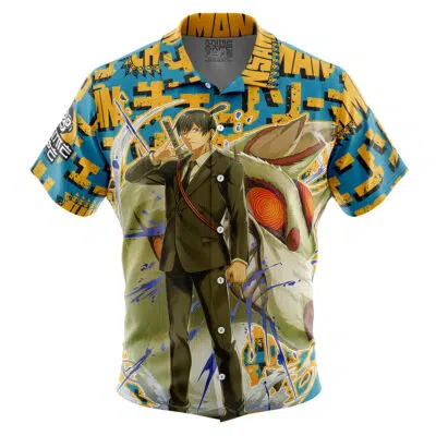 Aki Chainsaw Man Button Up Hawaiian Shirt