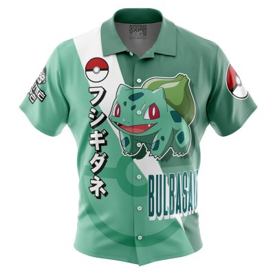 Bulbasaur Pokemon Button Up Hawaiian Shirt