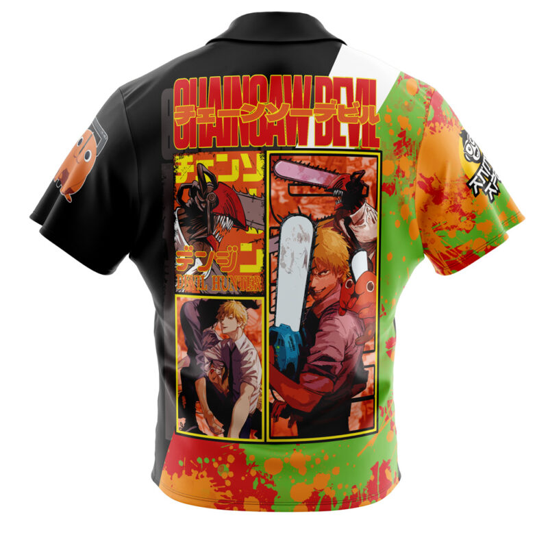 Denji Chainsaw Man Button Up Hawaiian Shirt - Image 2