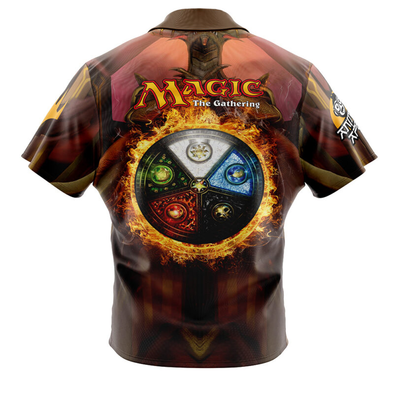 Elements of Magic the Gathering Button Up Hawaiian Shirt - Image 2