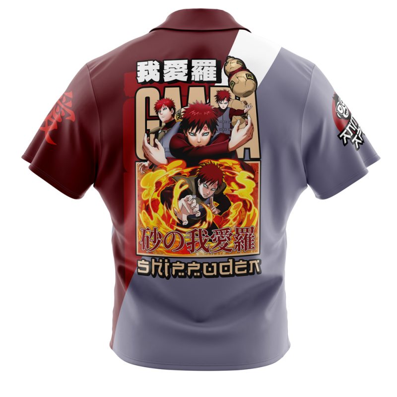 Gaara Shippuden Button Up Hawaiian Shirt - Image 2