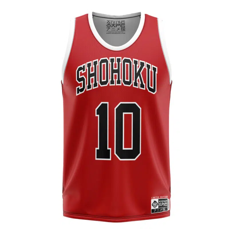 Slam Dunk Hanamichi Sakuragi Shohoku Red Basketball Jersey