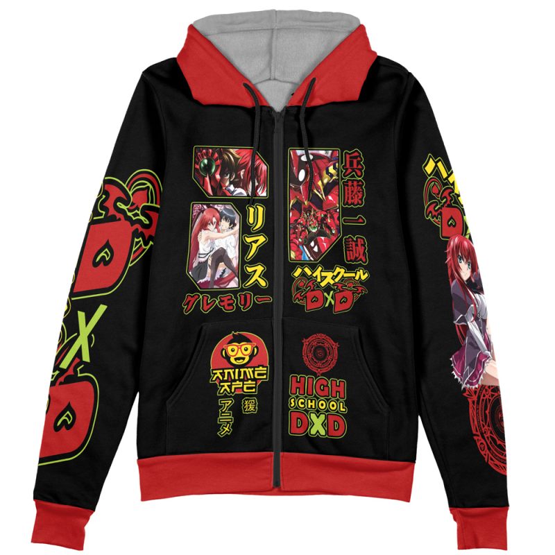 High School DXD Streetwear Zip Hoodie Jacket