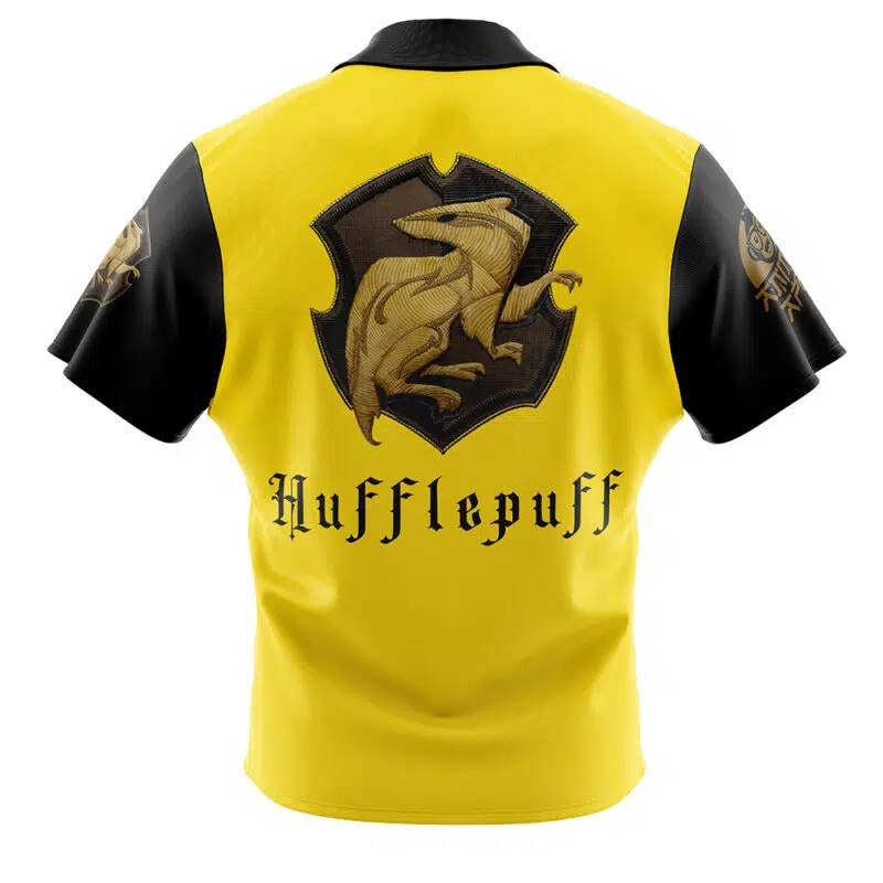 Hogwarts Legacy Hufflepuff V1 Harry Potter Button Up Hawaiian Shirt - Image 2