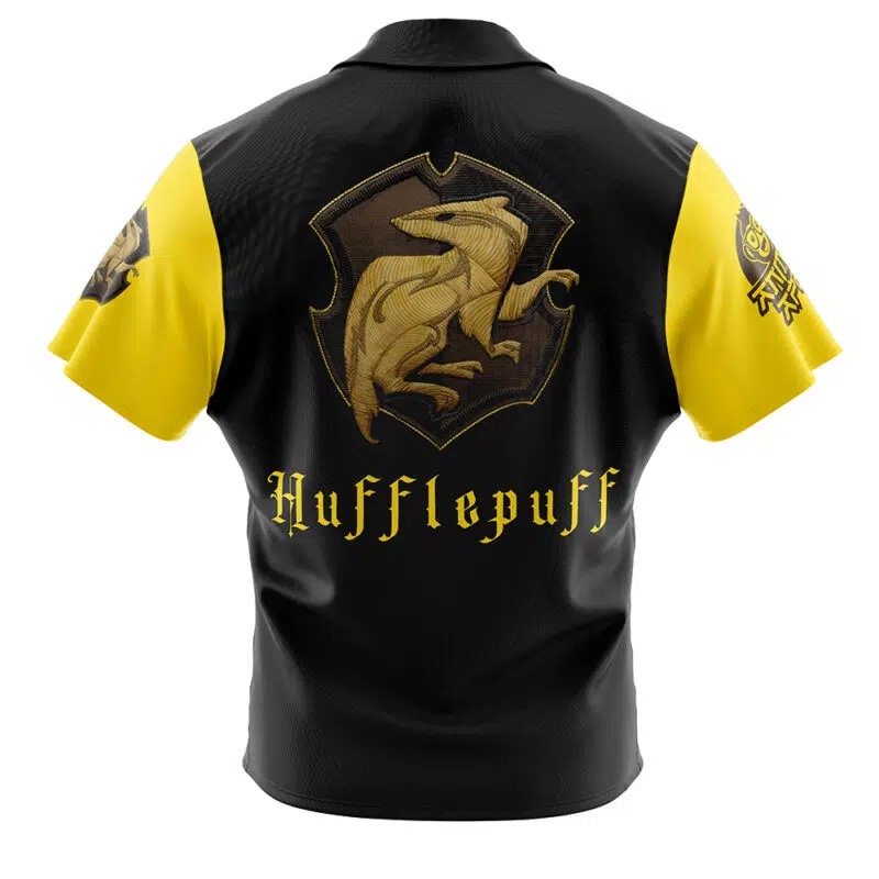 Hogwarts Legacy Hufflepuff V2 Harry Potter Button Up Hawaiian Shirt - Image 2