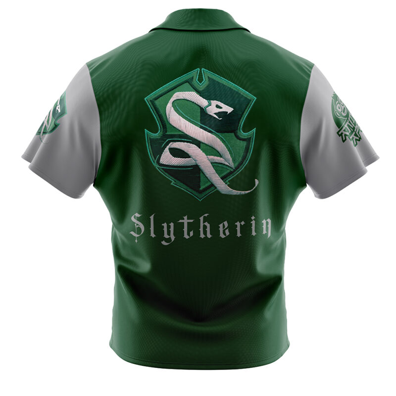 Hogwarts Legacy Slytherin Harry Potter Button Up Hawaiian Shirt - Image 2