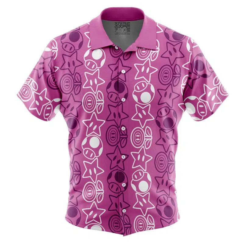 Holiday Getup Mario Super Mario Bros Button Up Hawaiian Shirt