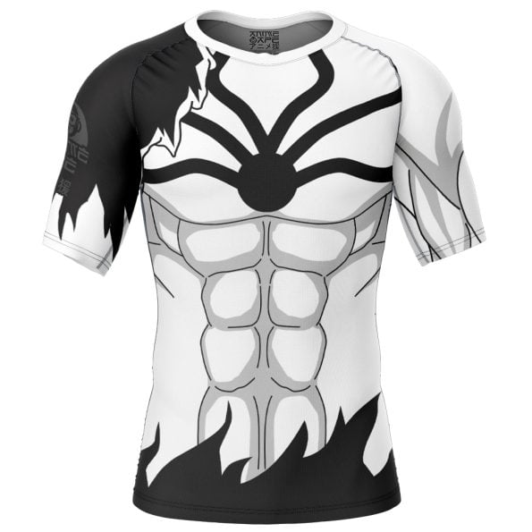 Hollow Ichigo Bleach Short Sleeve Rash Guard Compression Shirt
