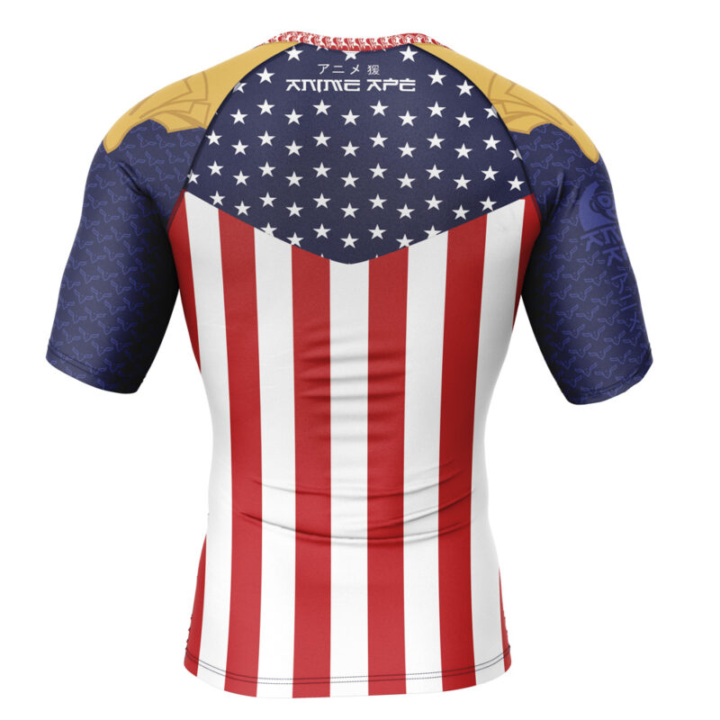 Homelander The Boys DC Comics Short Sleeve Rash Guard Compression Shirt - Image 2