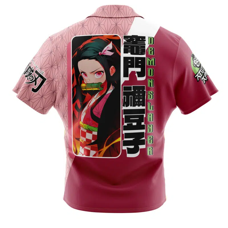Kamado Nezuko Haori Demon Slayer Button Up Hawaiian Shirt - Image 2