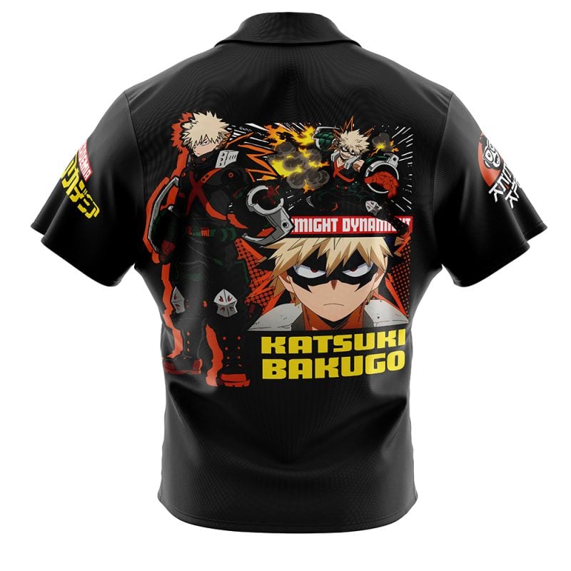 Katsuki Bakugo My Hero Academia Button Up Hawaiian Shirt - Image 2