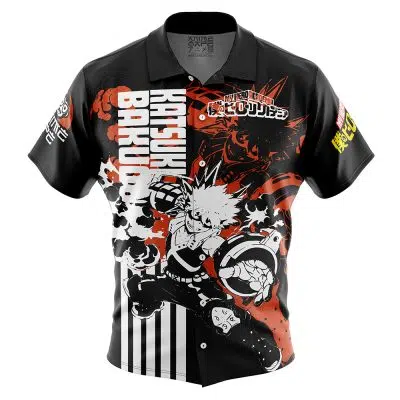 Katsuki Bakugo My Hero Academia Button Up Hawaiian Shirt