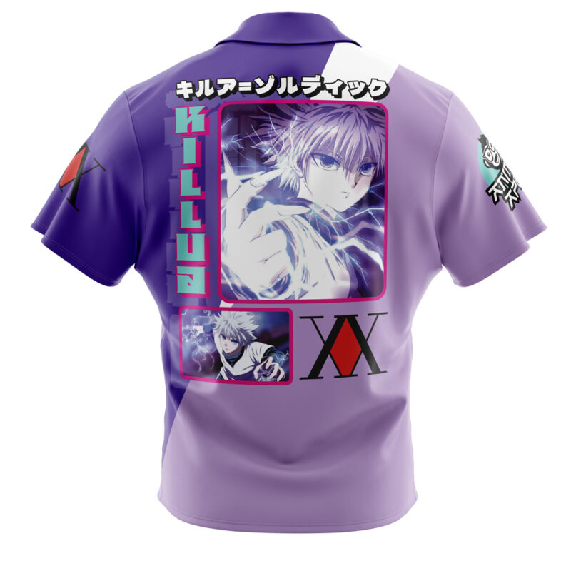 Killua Zoldyck V3 Hunter x Hunter Button Up Hawaiian Shirt - Image 2