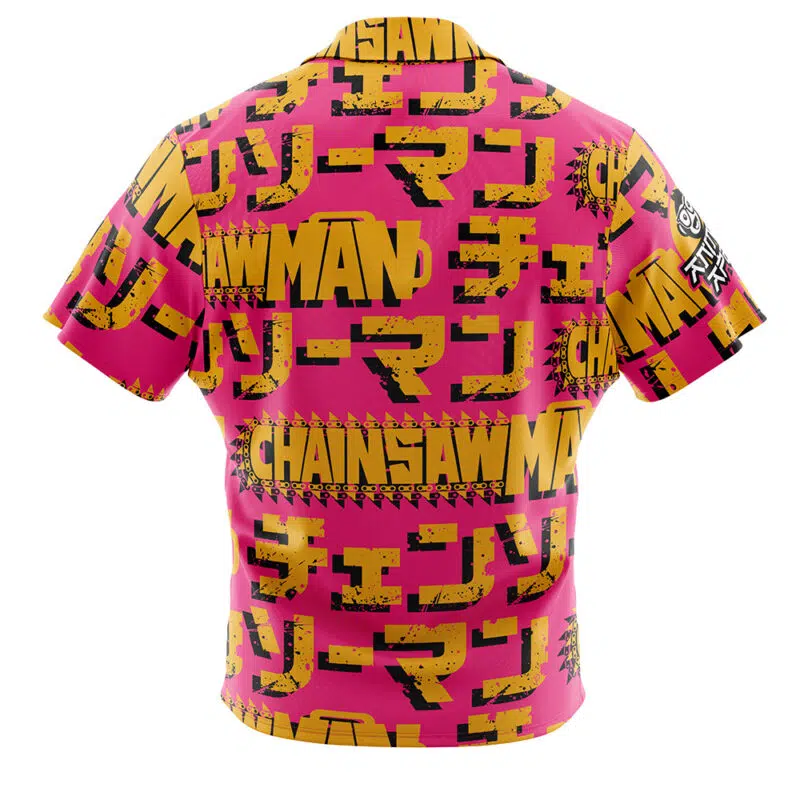 Power Chainsaw Man Button Up Hawaiian Shirt - Image 2