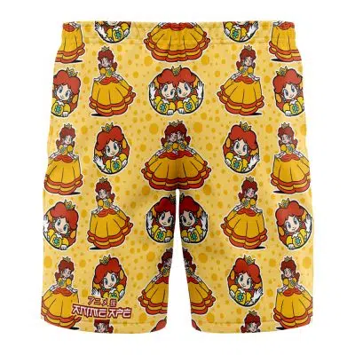 Princess Daisy Super Mario Bros Board Shorts Swim Trunks