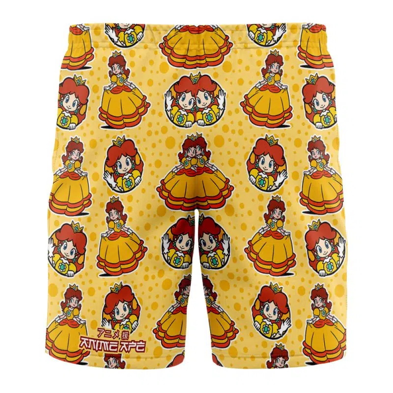 Princess Daisy Super Mario Bros Board Shorts Swim Trunks