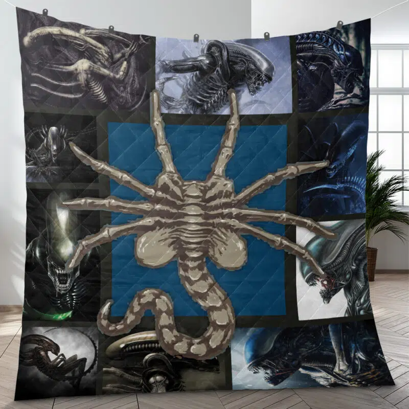 Xenomorph Alien Quilt Blanket