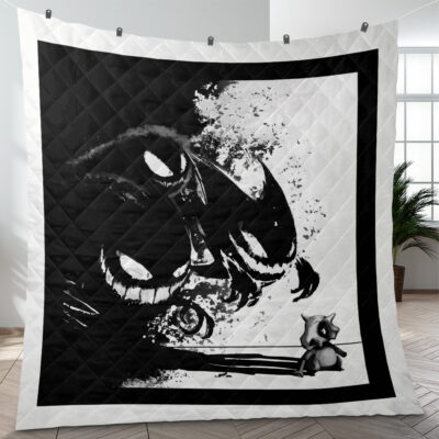 Cubone and the Ghosts Pokemon Quilt Blanket