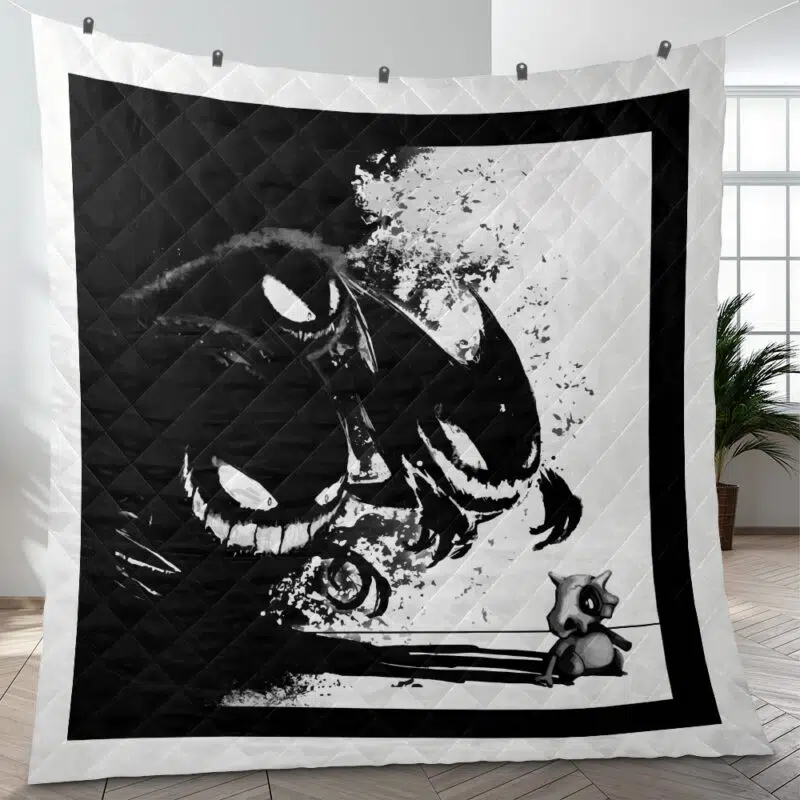 Cubone and the Ghosts Pokemon Quilt Blanket