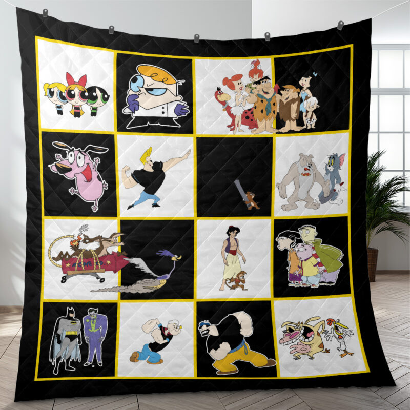 Cartoon Network Cartoons 90s Quilt Blanket