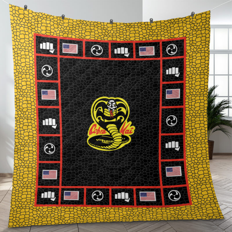 Cobra Kai The Karate Kid Quilt Blanket