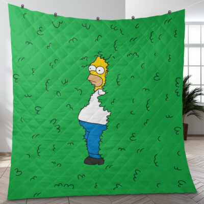 Homer Bush Meme The Simpsons Quilt Blanket