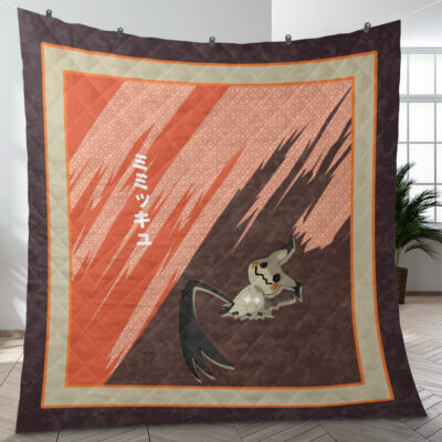 Mimikyu Attack Pokemon Quilt Blanket
