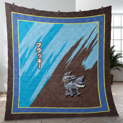 Shiny Umbreon Attack Pokemon Quilt Blanket