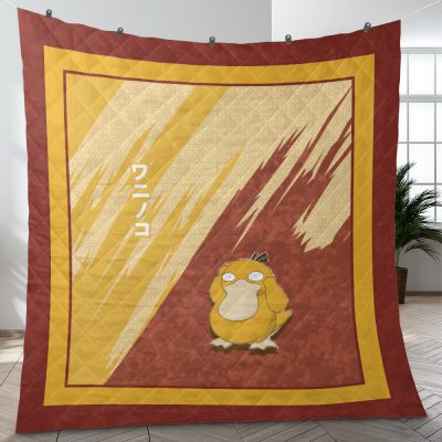 Psyduck Attack Pokemon Quilt Blanket
