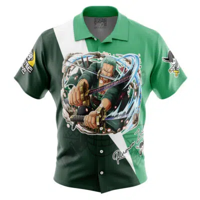 Roronoa Zoro One Piece Button Up Hawaiian Shirt