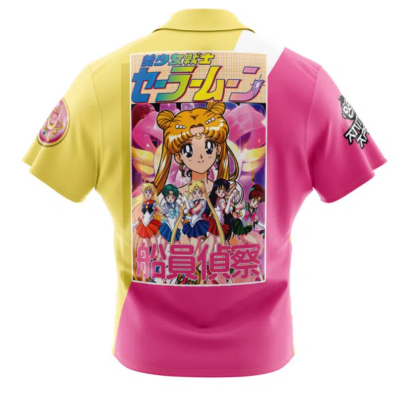 Sailor Scouts Sailor Moon Button Up Hawaiian Shirt - Image 2