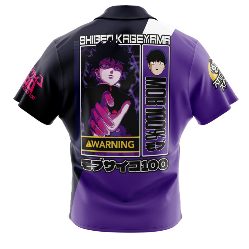 Shigeo Kageyama Mob Psycho 100 Button Up Hawaiian Shirt - Image 2
