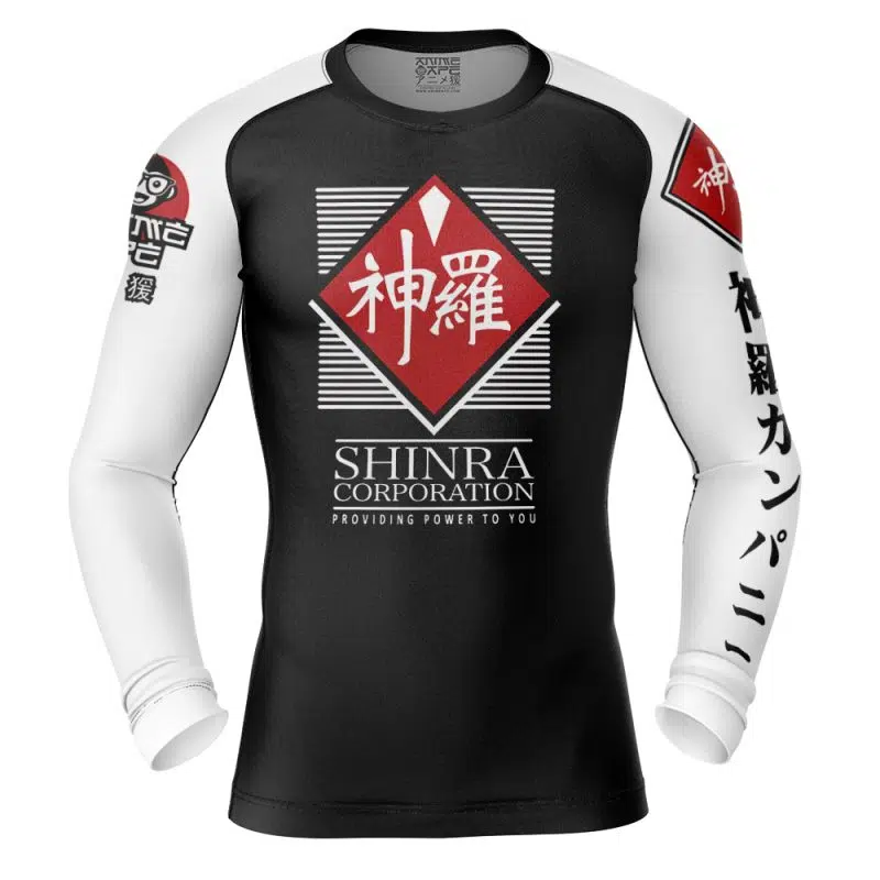 Shinra Electric Power Company FFVII Long Sleeve Rash Guard Compression