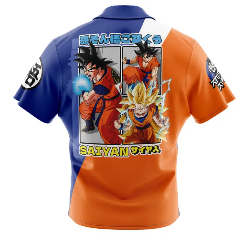 Son Goku Dragon Ball Z Button Up Hawaiian Shirt - Image 2