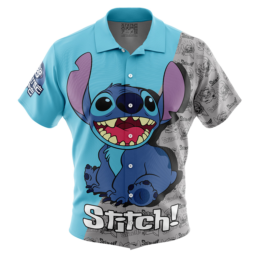 Stitch Button Up Hawaiian Shirt