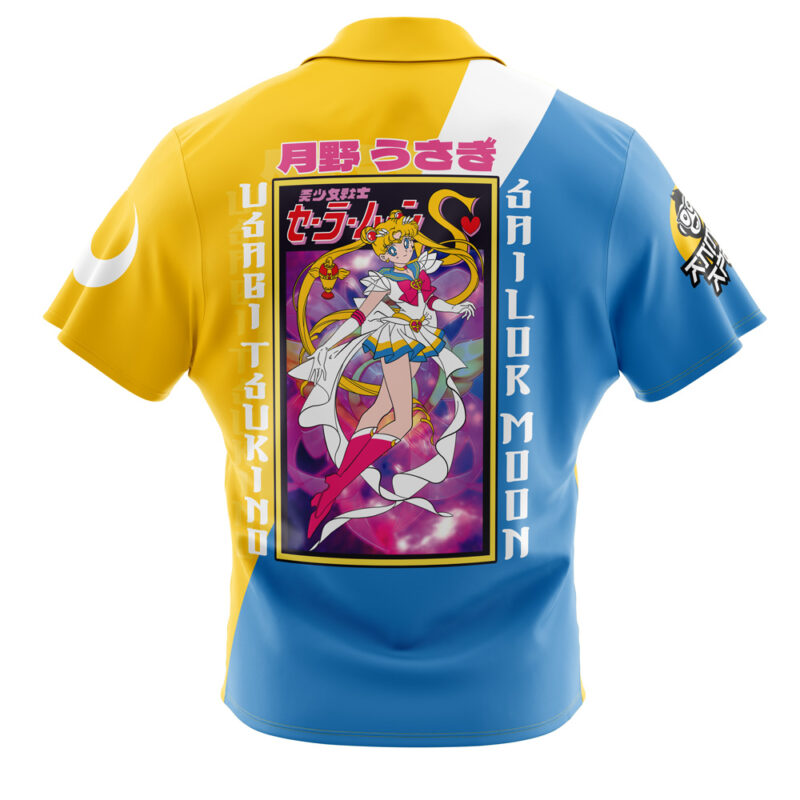 Usagi Tsukino Sailor Moon Button Up Hawaiian Shirt - Image 2