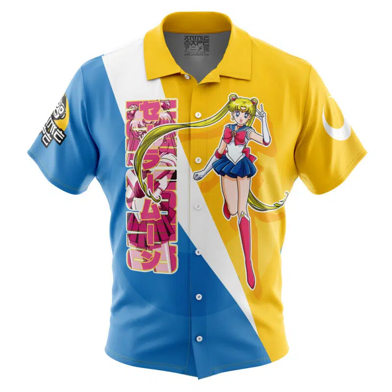 Usagi Tsukino Sailor Moon Button Up Hawaiian Shirt