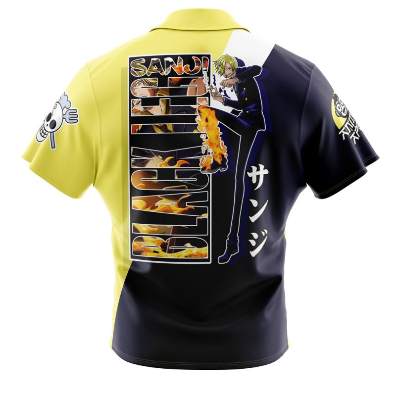 Vinsmoke Sanji One Piece Button Up Hawaiian Shirt - Image 2