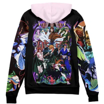 Arrancar Invasion Bleach Streetwear Zip Hoodie Jacket