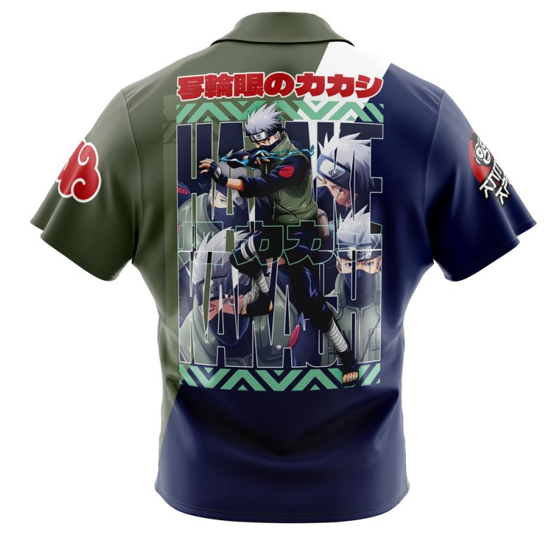 Hatake Kakashi  Shippuden Button Up Hawaiian Shirt - Image 2